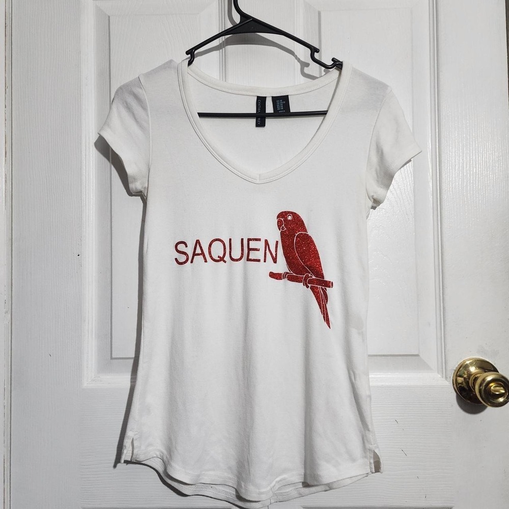 White Graphic Bird Tshirt